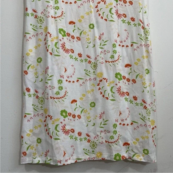 Y2K Style Nasty Gal Mini Dress Size 6 Lace Trim Floral V Neck Lightweight - Picture 6 of 15